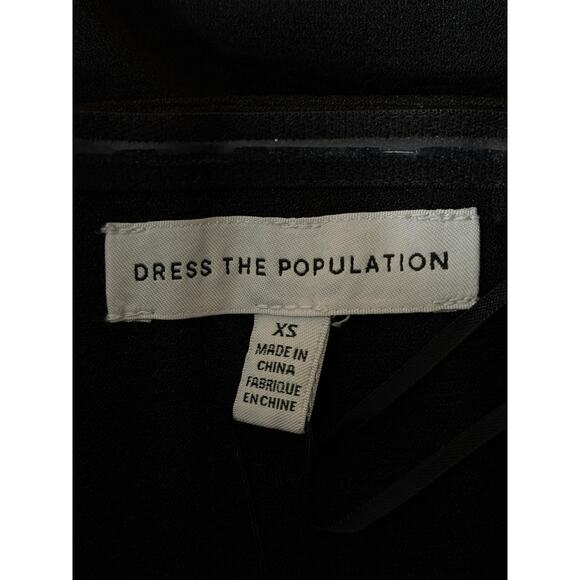 Dress the Population jumpsuit Fernanda strapless black size X-Small XS DEFECT - Picture 6 of 8